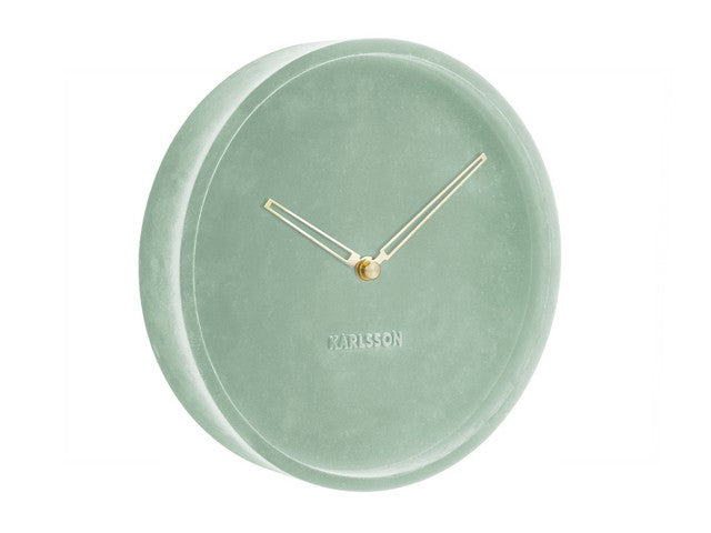 Lush Velvet Clock - Grayed Jade