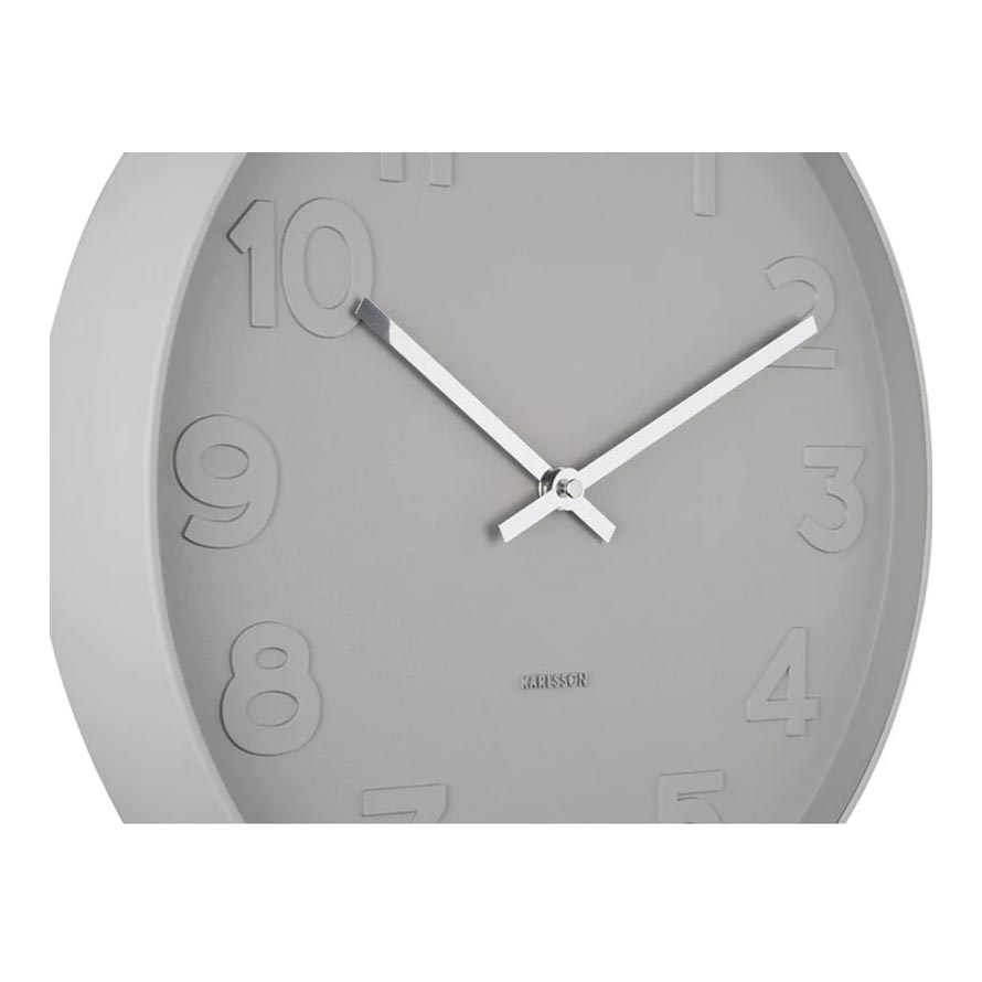 Mr Grey Numbers Clock - Medium