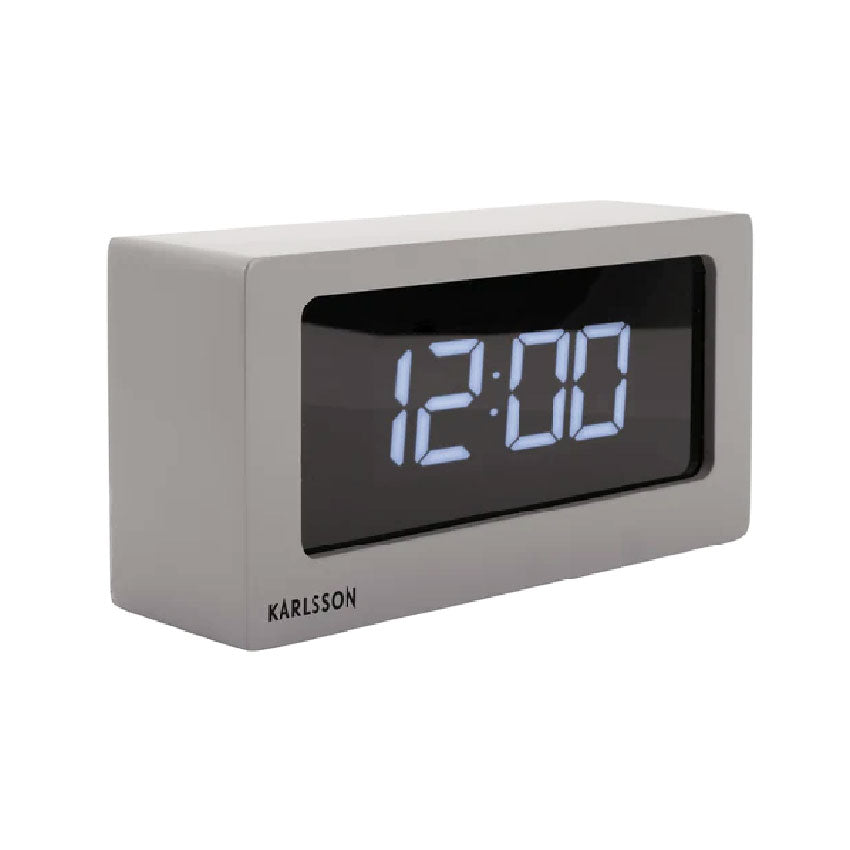 Boxed LED Alarm/Table Clock (USB) - Warm Grey