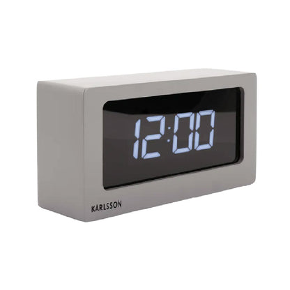 Boxed LED Alarm/Table Clock (USB) - Warm Grey