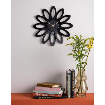 Fiore Clock - Black Wood