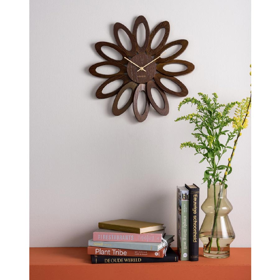 Fiore Clock - Dark Wood