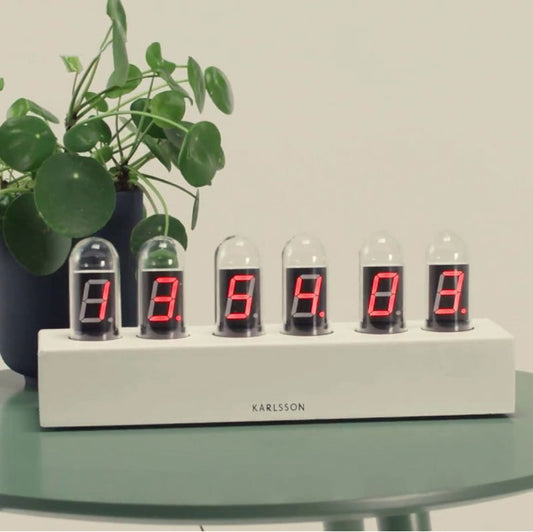 Cathode Clock - White