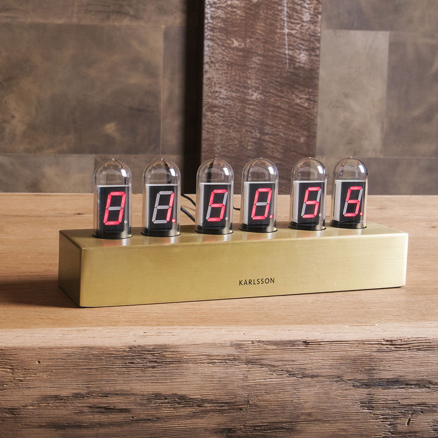 Cathode Clock - Gold