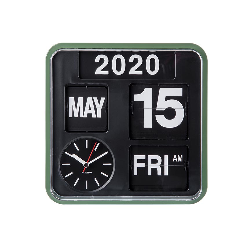 Mini Flip Clock - Jungle Green