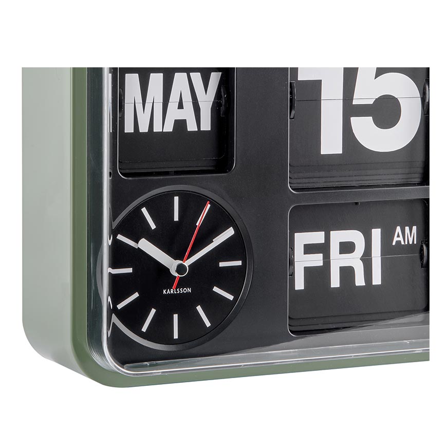 Mini Flip Clock - Jungle Green