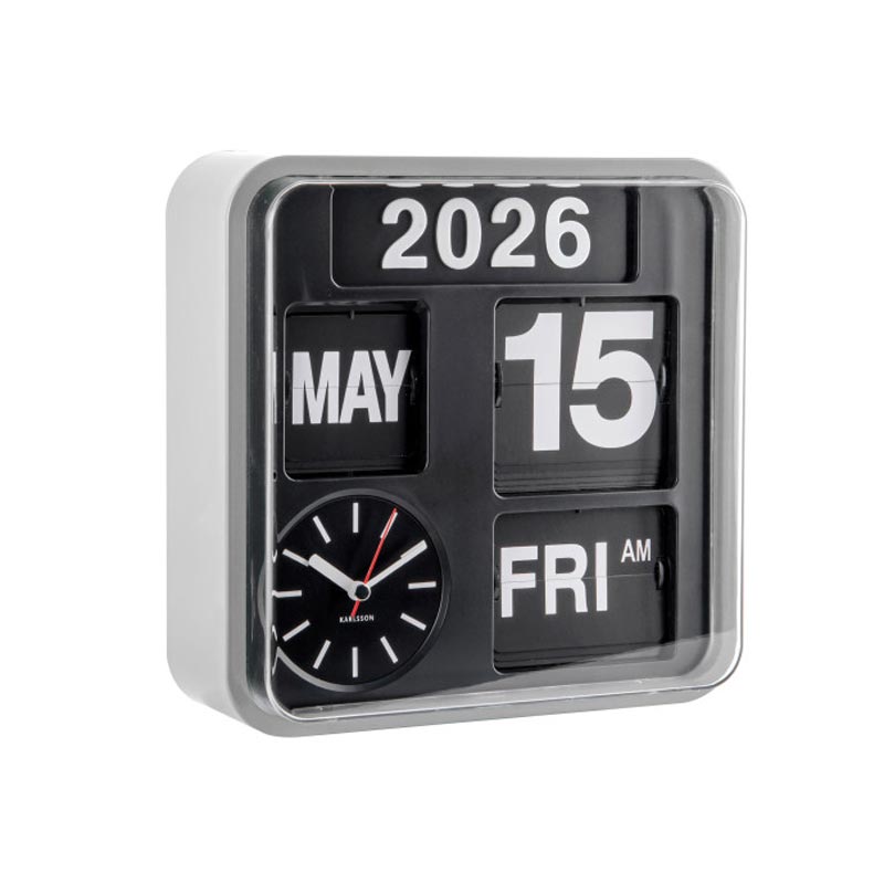 Mini Flip Clock - Silver
