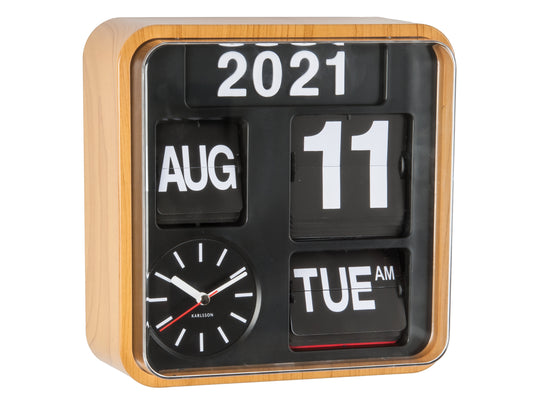 Mini Flip Clock - Wood