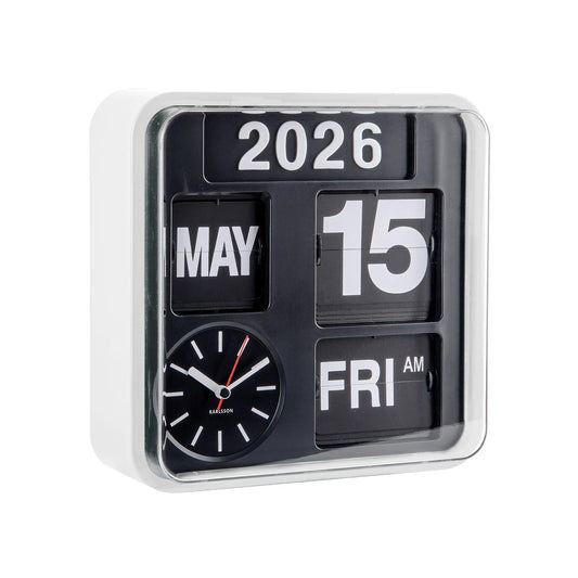 Mini Flip Clock - White