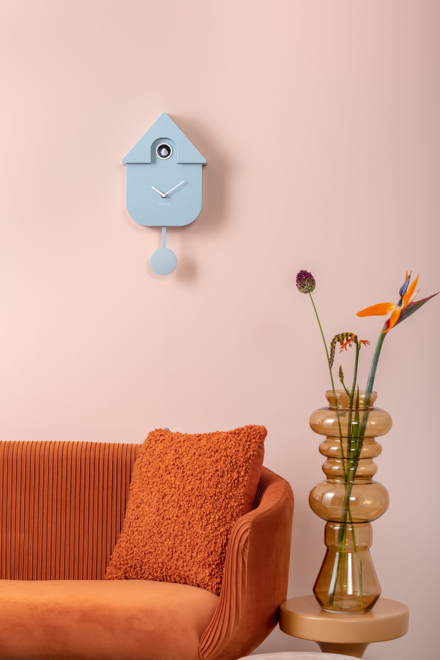 Modern Cuckoo Clock - Soft Blue