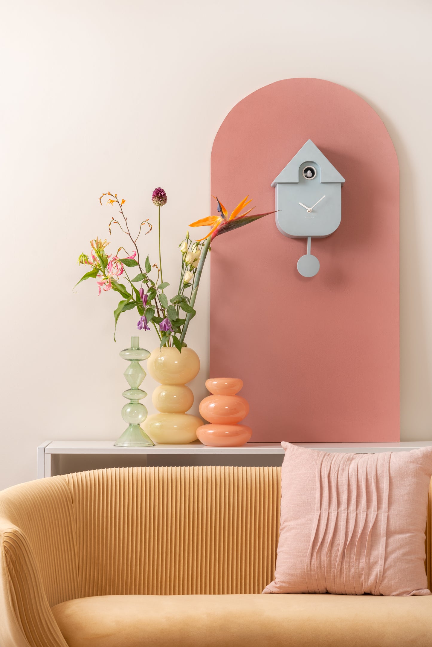 Modern Cuckoo Clock - Soft Blue