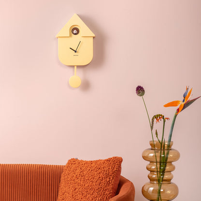 Modern Cuckoo Clock - Soft Yellow