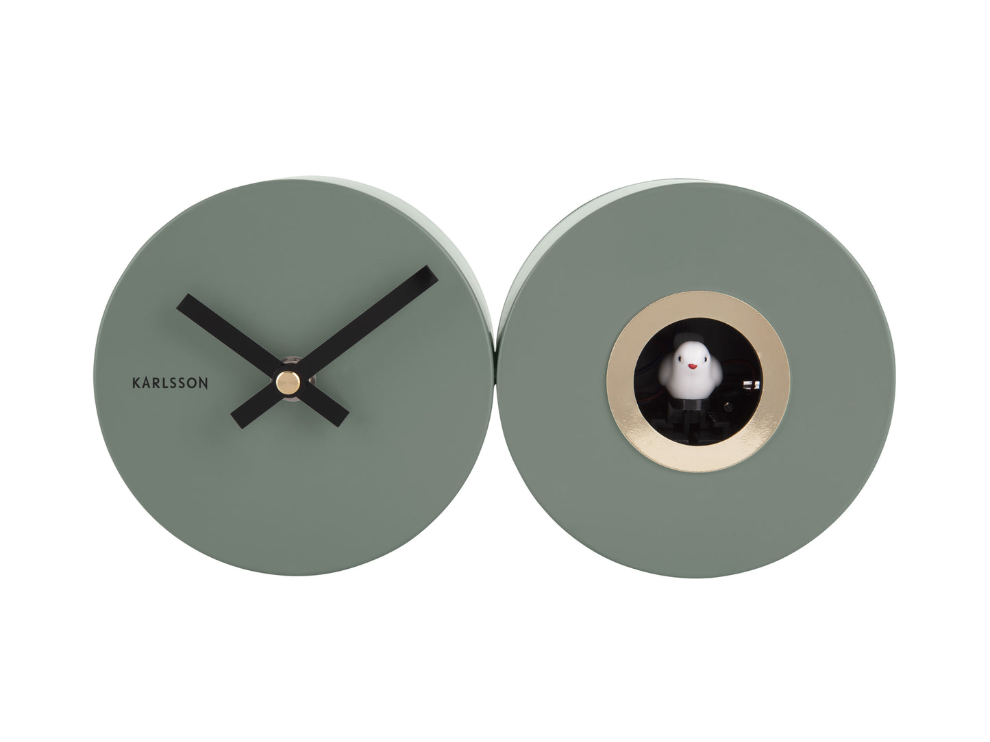 Duo Cuckoo Clock - Matte Green
