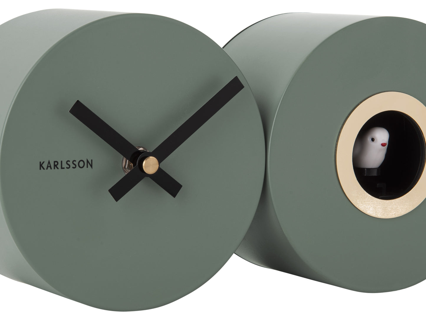 Duo Cuckoo Clock - Matte Green