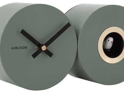 Duo Cuckoo Clock - Matte Green