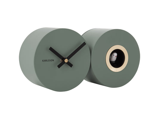 Duo Cuckoo Clock - Matte Green