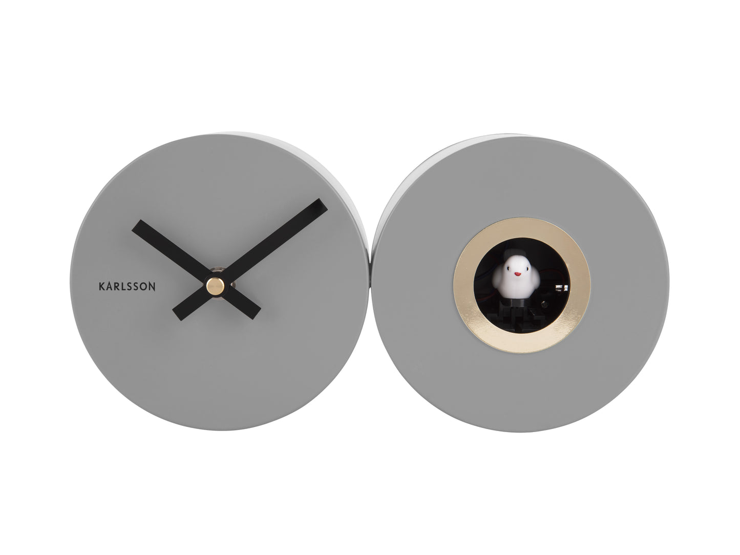 Duo Cuckoo Clock - Matte Grey