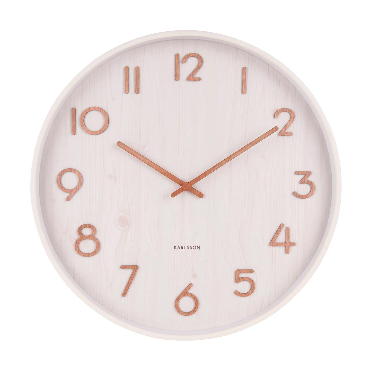 Pure Wood Grain Wall Clock - Medium White [ETA JULY]