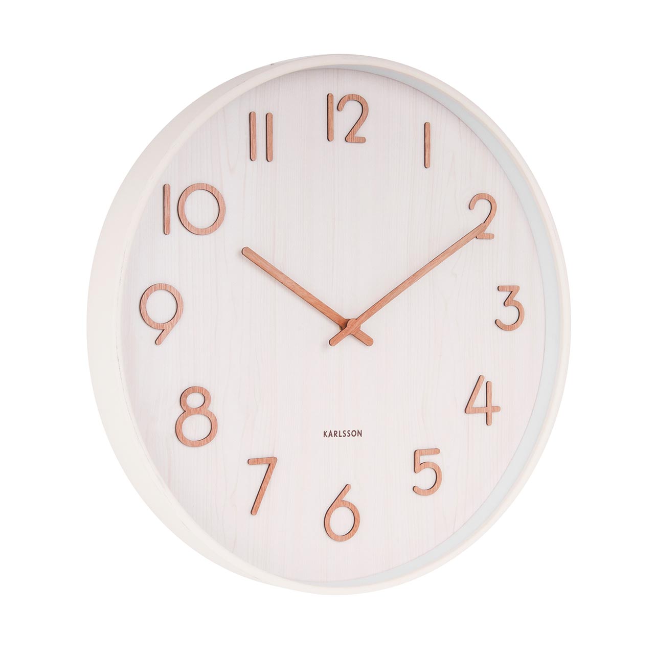 Pure Wood Grain Wall Clock - Medium White [ETA JULY]