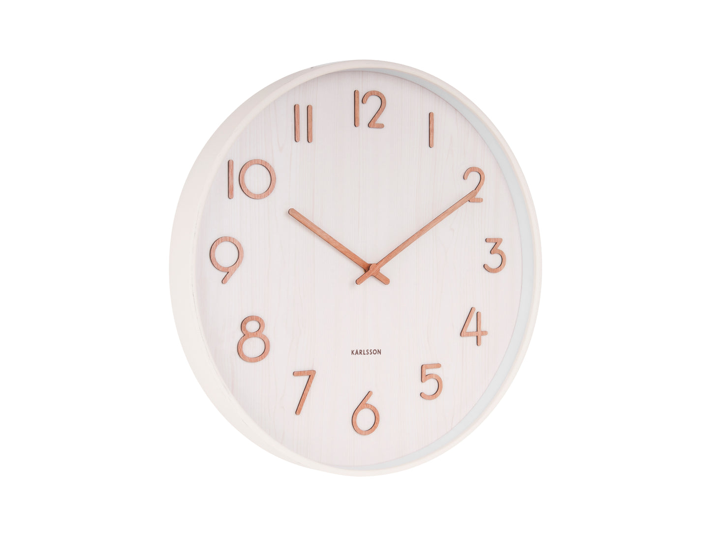 Pure Wood Grain Wall Clock - Medium White [ETA JULY]
