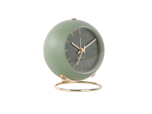 Globe Alarm Clock - Moss Green