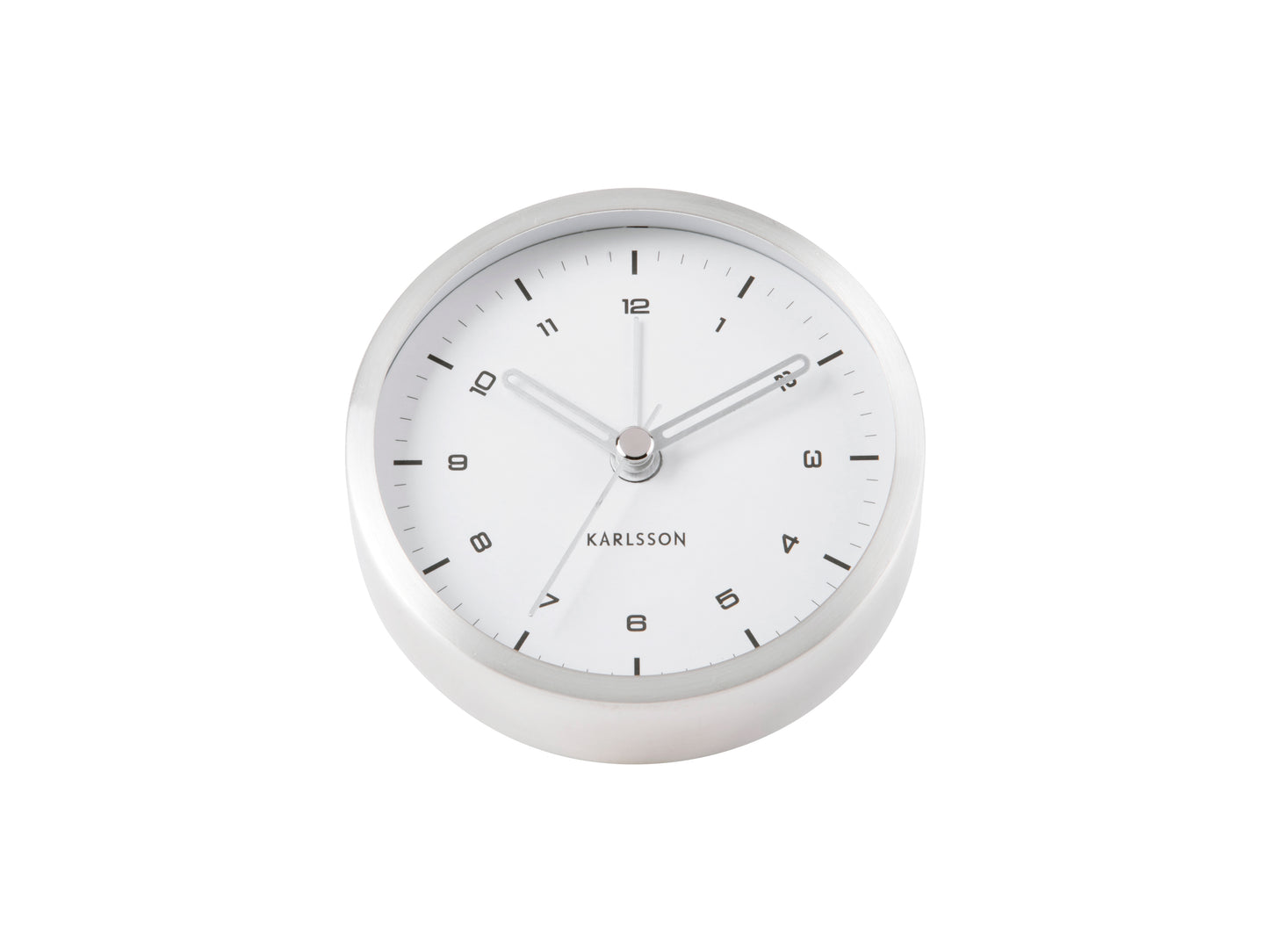 Tinge Alarm Clock - Silver/White