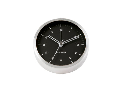 Tinge Alarm Clock - Silver/Black