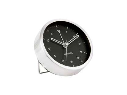 Tinge Alarm Clock - Silver/Black