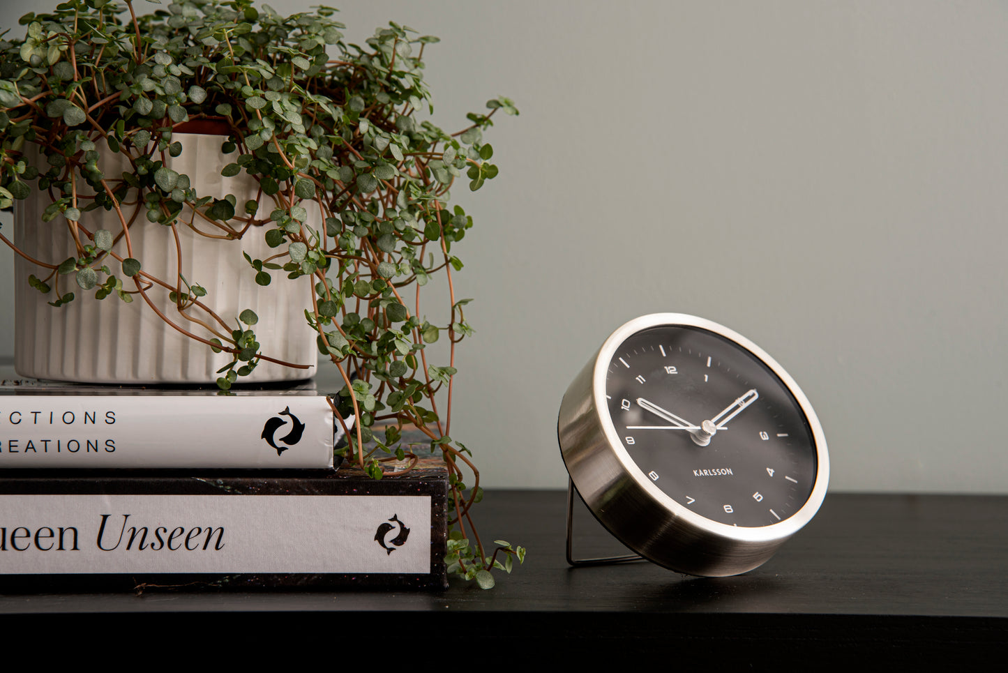 Tinge Alarm Clock - Silver/Black
