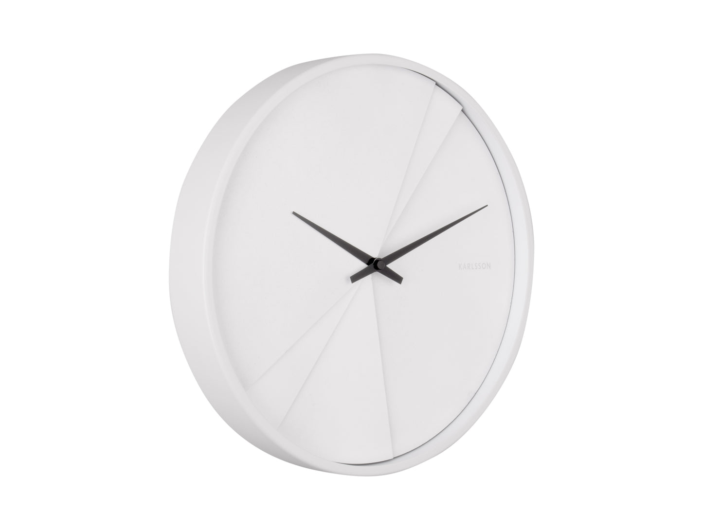 Layered Lines Clock - White