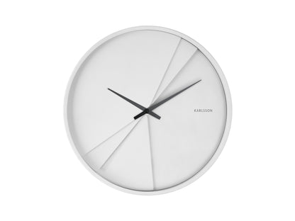 Layered Lines Clock - White
