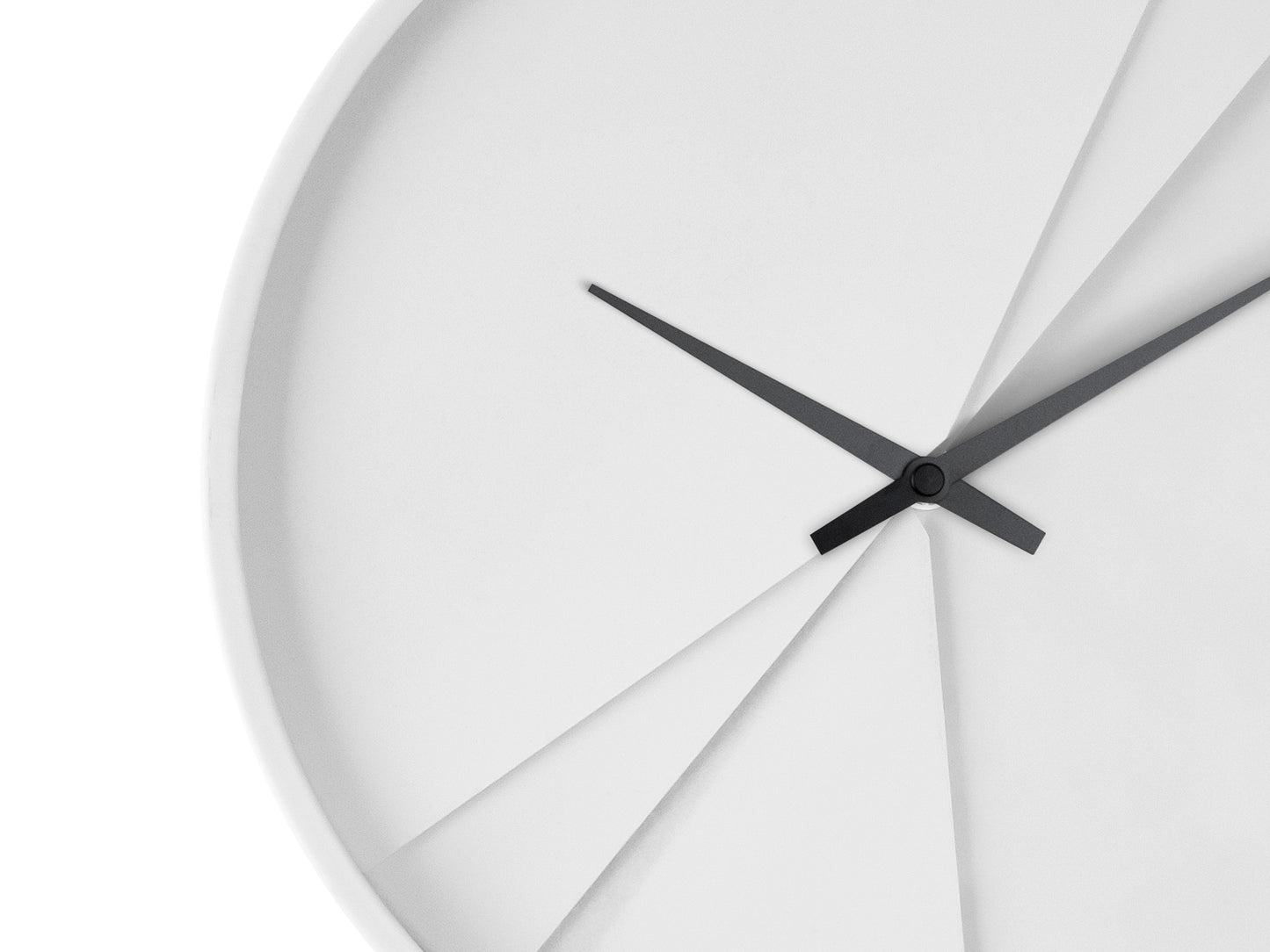 Layered Lines Clock - White