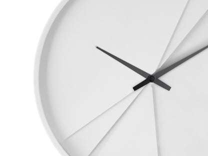 Layered Lines Clock - White