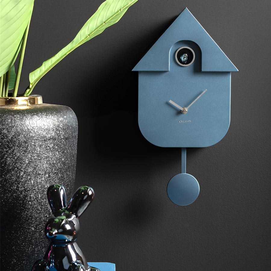 Modern Cuckoo Clock - Metallic Dark Blue [PRE-ORDER END OCT]