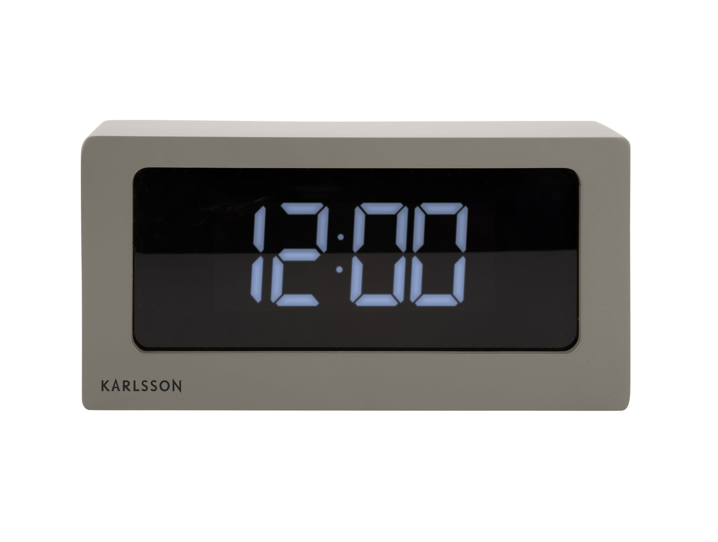 Boxed LED Alarm/Table Clock (USB) - Warm Grey