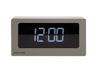 Boxed LED Alarm/Table Clock (USB) - Warm Grey