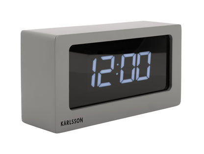 Boxed LED Alarm/Table Clock (USB) - Warm Grey