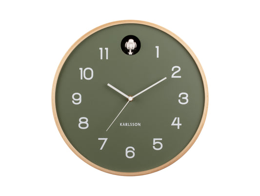 Natural Cuckoo Clock - Jungle Green