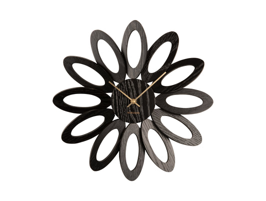Fiore Clock - Black Wood