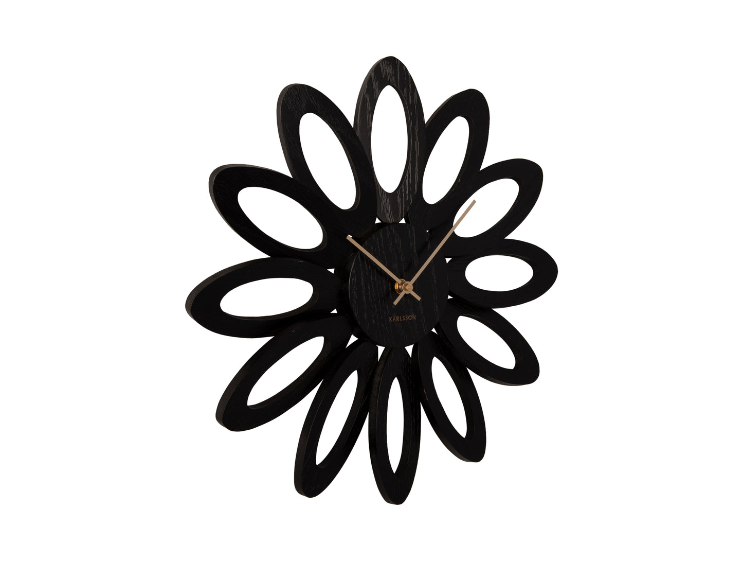 Fiore Clock - Black Wood