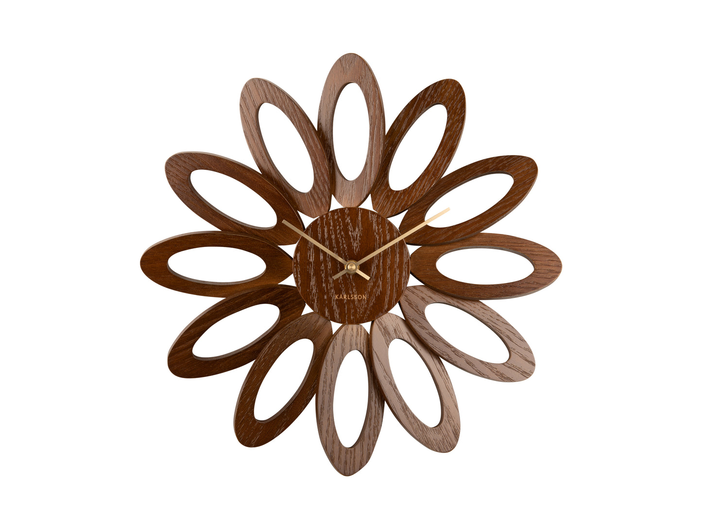 Fiore Clock - Dark Wood