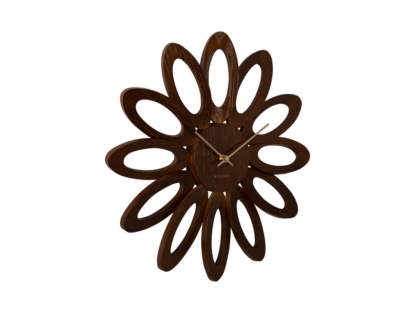 Fiore Clock - Dark Wood