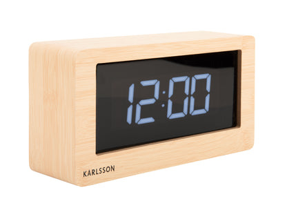 Boxed LED Table Clock (USB) - Light Wood