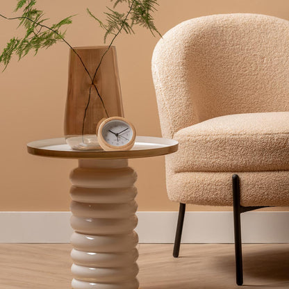 Neat Round Alarm Clock - White