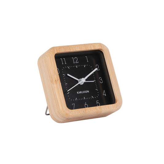 Neat Square Alarm Clock - Black
