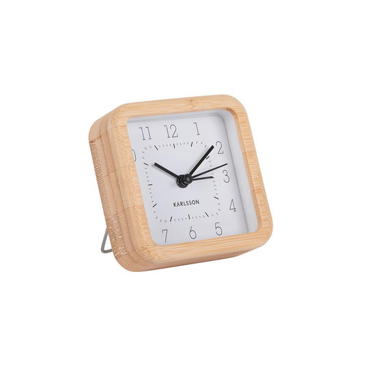Neat Square Alarm Clock - White