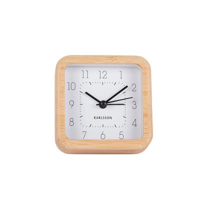 Neat Square Alarm Clock - White