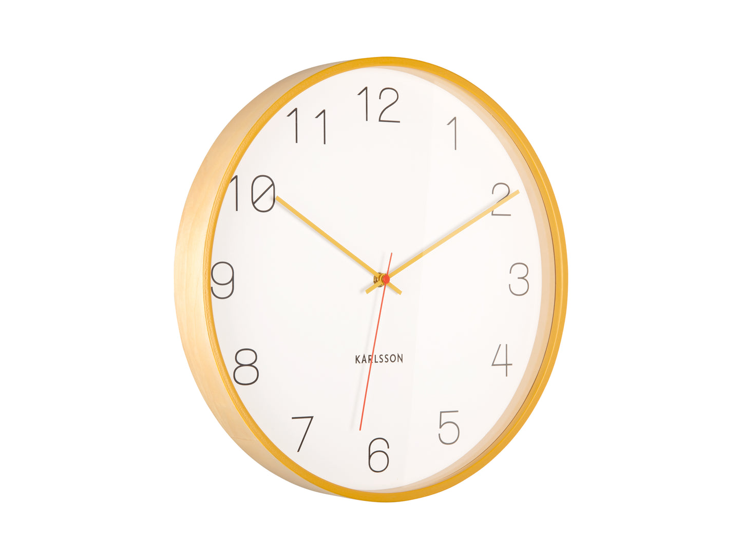 Joy Wall Clock - Ochre Yellow