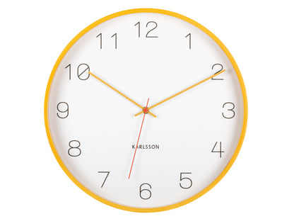 Joy Wall Clock - Ochre Yellow