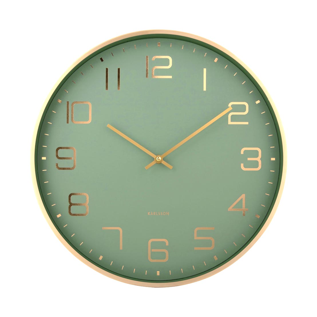 Elegance Glow Wall Clock - Jungle Green